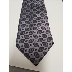 Botany 500 Neck Tie Vintage Grey Preppy Business Casual Pull On Tie Mens
